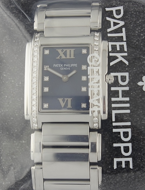 (image for) UNWORN PATEK PHILIPPE STAINLESS STEEL DIAMOND WATCH / 4910/10A-001